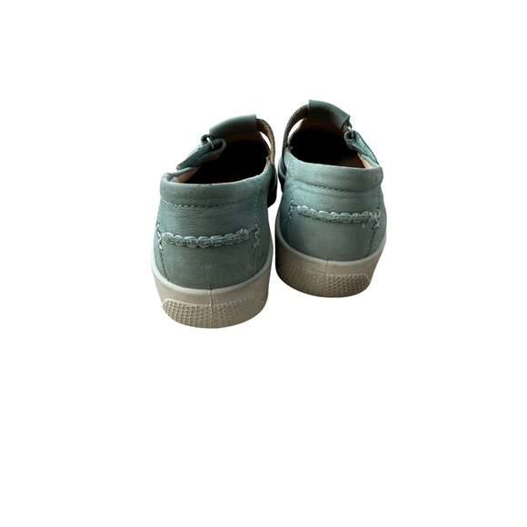 Hotter Comfort Concept Leather Shoes Sunset 8 Teal Green Cushioned Casual Loafer - Picture 12 of 13